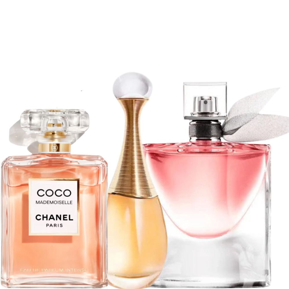 3 Parfums  Dior J'ADORE, Lancôme LA VIE EST BELLE (Eau de Parfum) CHANEL COCO MADEMOISELLE EAU DE PARFUM 100ML